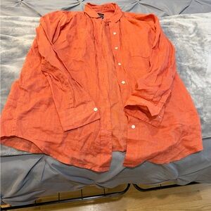 GAP Women’s Vibrant Orange Casual Shirt